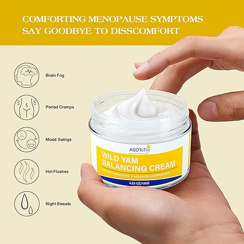 Miniatura 3 de Wild Yam - Crema equilibrante orgánica para el síndrome premenstrual y la menopausia, crema equilibrante natural para mujeres, 3.5 onzas líquidas