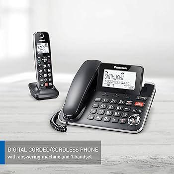 Panasonic DECT 6.0 2-in-1 Corded/Cordless Phone with