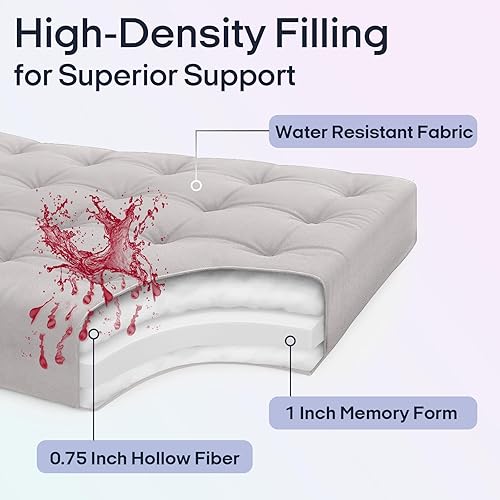 Miniatura 2 de Syrinx Colchón de futón japonés, almohadilla de dormir plegable de tatami para adultos y niños, cama de piso enrollable o cojín de banco con correa