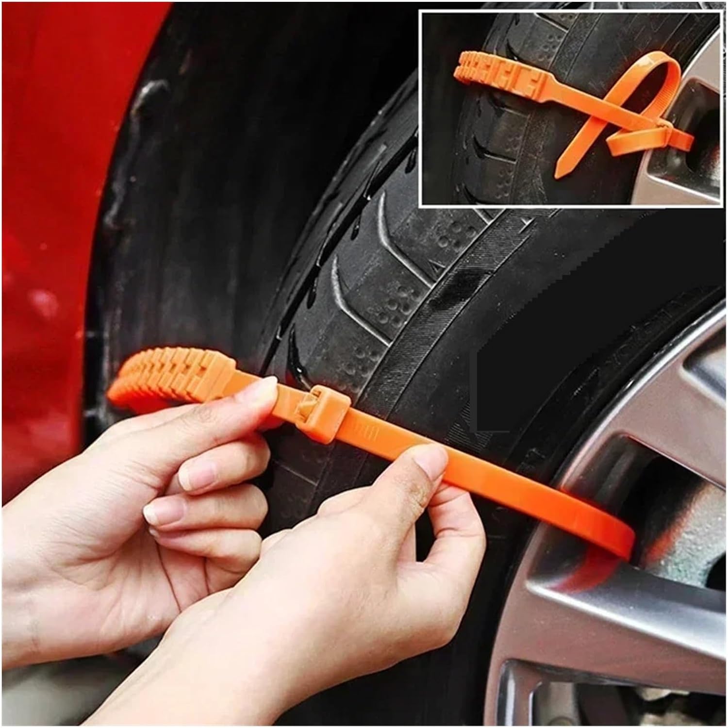 Snow Chains Cars Winter Outdoor Tire Motorcycles Trucks Anti Skid Tyre Accessories Easy Install