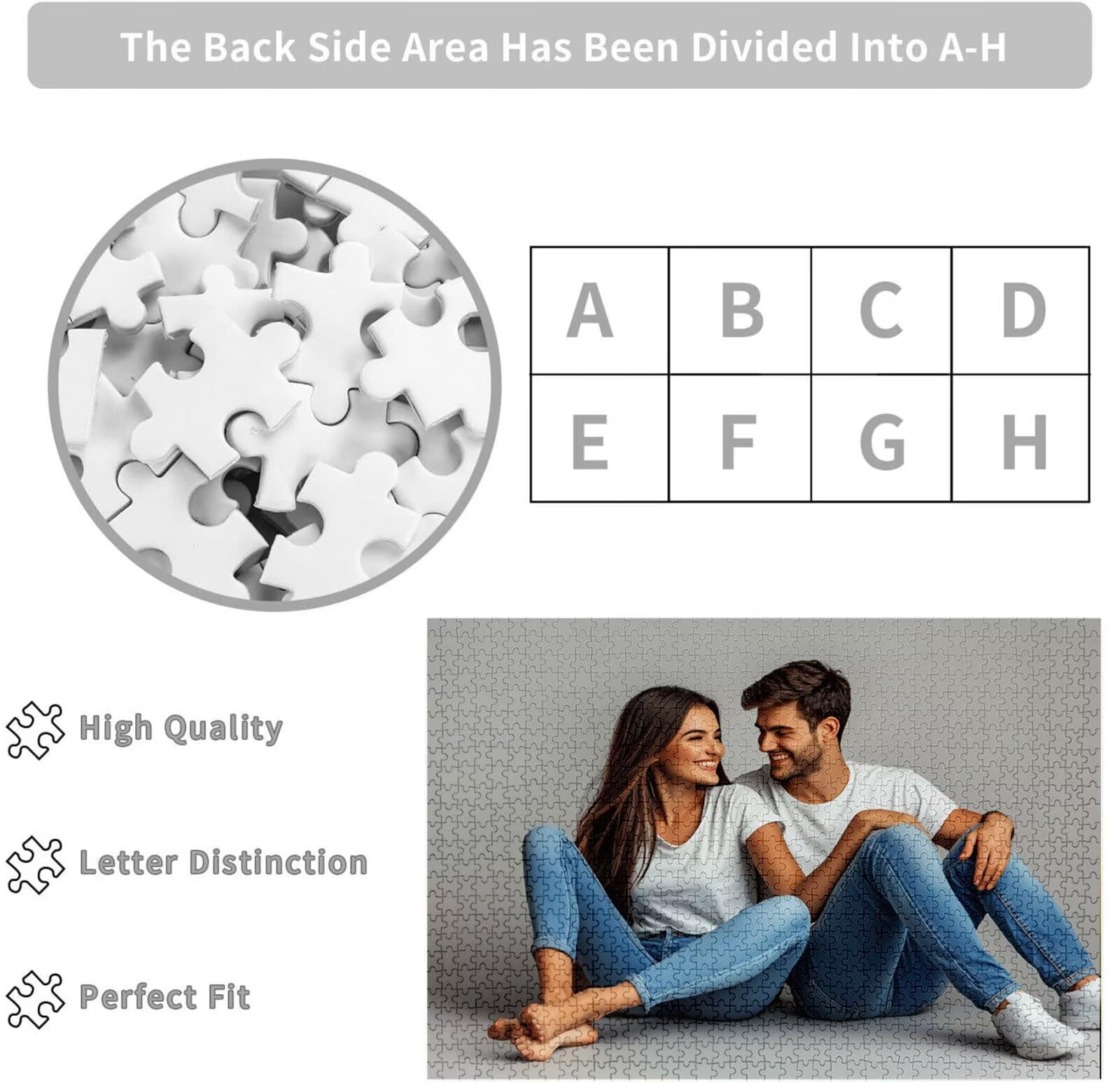 Spersonalizowane puzzle ze zdjęciami dla dorosłych, niestandardowe puzzle ze zdjęciem - 1000/1500/2000/3000/4000/5000 sztuk, spersonalizowane drewniane puzzle ze zdjęciem, prezenty dla rodziny C-1963