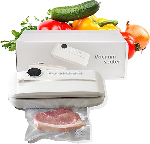 Máquina selladora al vacío para alimentos, sellador de alimentos actualizado 2025, ahorra eficazmente los residuos de alimentos, cortador integrado,