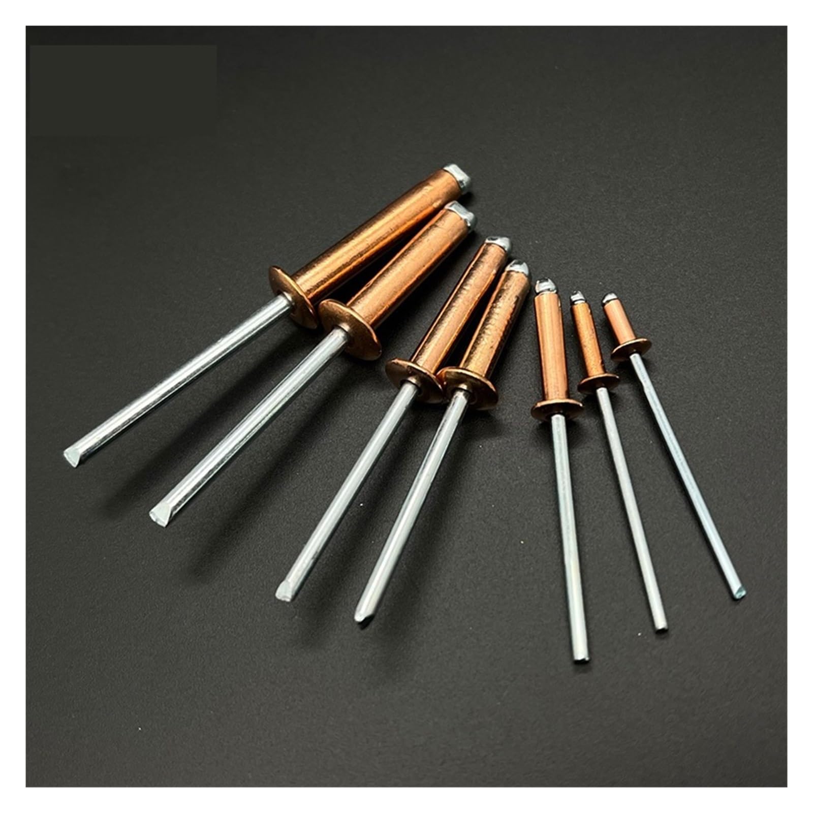 Blindnieten 30/50 Stück Kupfer-Blindnieten, offener Typ mit Kuppelkopf, korrosionsbeständige Bronze-Messing-Nieten(50Pcs,4.8x20 mm)