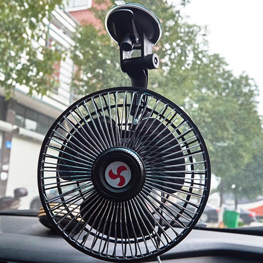 BESPORTBLE Car Decor Car Decor Car Cooler Car Fan 12V, 6 Inch 180 Rotatable Car Cooling Fan with Suction Cup - Ventilation Electric Car Fans with Lighter Plug for Car/Vehicle Car Decor Usb Fan Usb Fan