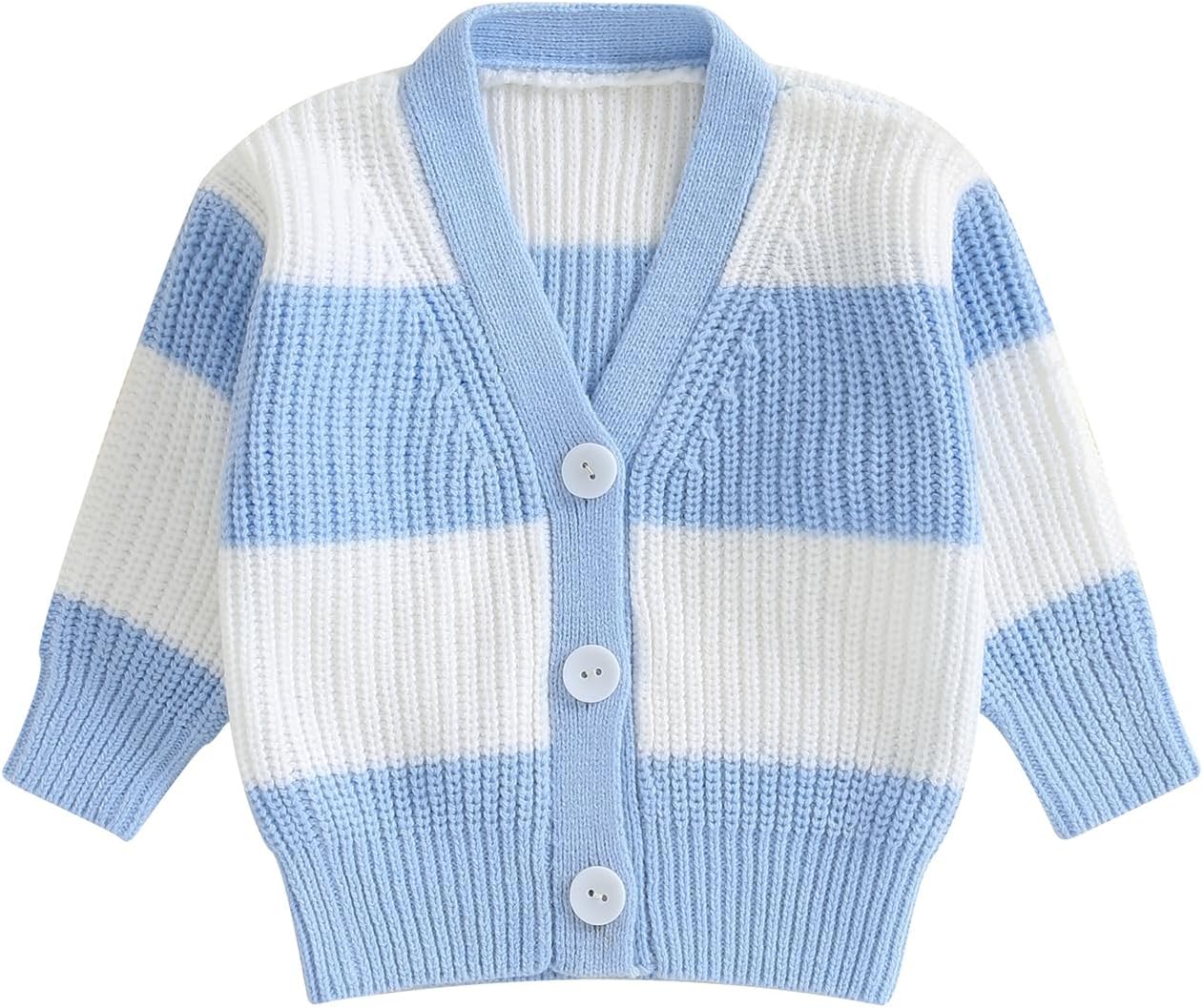 Toddler Baby Girl Boy Knit Sweater Cardigan V Neck Color Block Button Up Sweaters Fall Winter Clothes Toddler Baby Girl Boy Knit Sweater Cardigan V Neck Color Block Button Up Sweaters Fall Winter Clothes