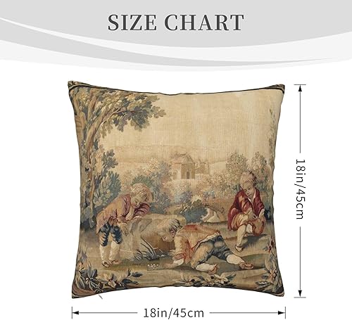 Miniatura 2 de Aubusson - Fundas de almohada decorativas de 18 x 18 pulgadas, para decoración del hogar, sala de estar, dormitorio, dormitorio universitario, cama,