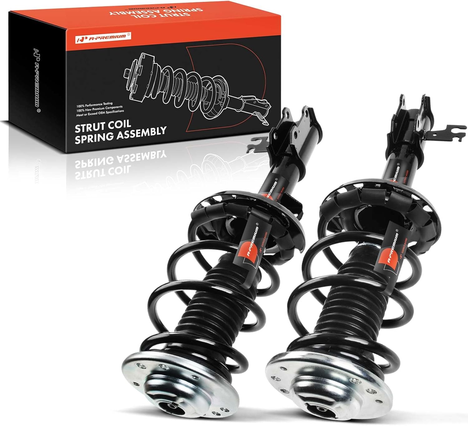 A-Premium Front Pair (2) Complete Strut & Coil Spring Assembly Compatible with Saab 9-3 2003 2004 2005, Driver and Passenger Side