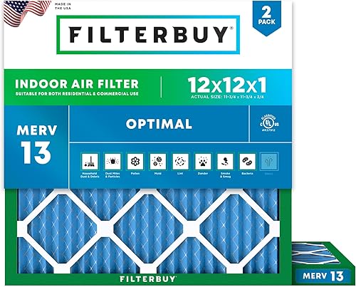FilterBuy - Filtros para horno y aire, AFB platino, con Valor de Reporte de Eficiencia Mínima (MERV) 13