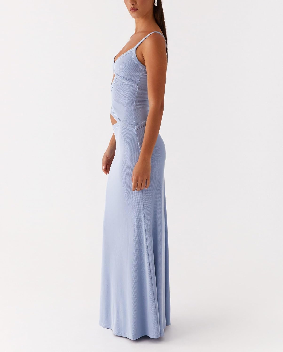 Sexy Cut Out Maxi Dress for Women Spaghetti Strap Backless Bodycon Dress Y2k Hollow Sleeveless Porm Long Dresses - Image 5