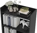 Bookshelf, 4 Tier Bookcase Shelving, Standing Book Shelf Cabinet, Wooden Display Rack for Living Room, Home Office, 7.87 * 31.5 * 43.3 Inch, Black