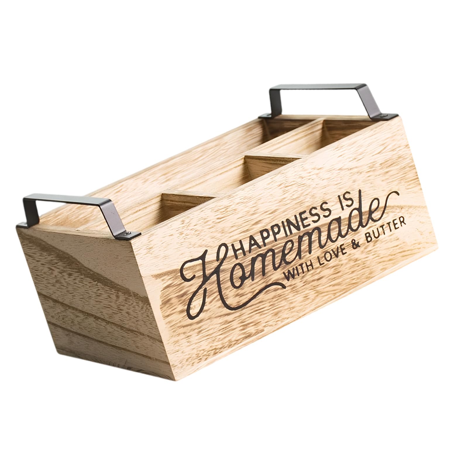 Kaeltsyn Wooden Tableware Holder with Multiple Sections for Easy Sorting and Home Use Multipurpose Wooden Planner
