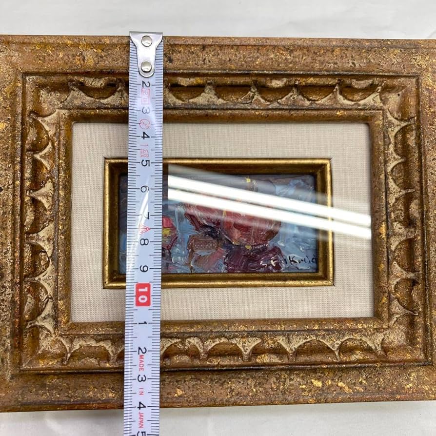 油彩　福田俊三　「アネモネ　F3」 福田俊三 油絵 額縁付き 最上川春色