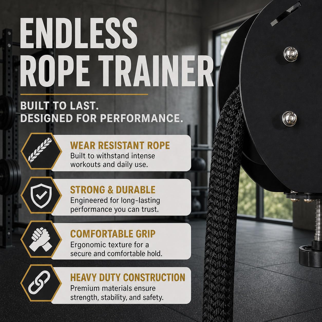 Poleas De Cable PortáTil para Gimnasio En Casa, De Entrenamiento De SuspensióN Y Cuerda Infinita para Gym En Casa, No Requiere Base Ni Ocupa Espacio En El Suelo Black＆Red