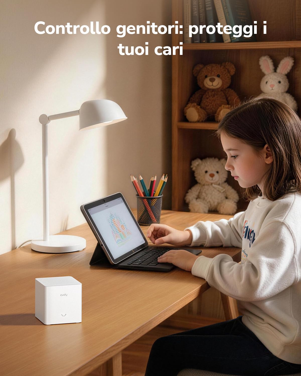 Cudy Sistema mesh Wi-Fi 6 AX3000 per tutta la casa, M3000S 2-Pack | Wi-Fi 6 dual-band da 2402+574 Mbps, 2 porte Gigabit, rete mesh senza interruzioni, server e client VPN, 160 MHz