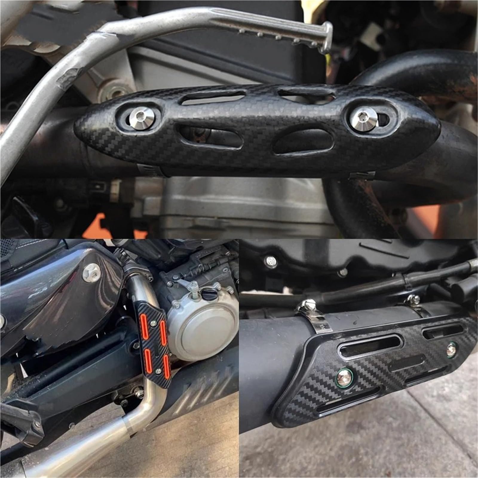 Osłona wydechu motocyklowego Osłona termiczna moto Uniwersalna osłona rury wydechowej motocykla, tłumik, osłona przeciwoparzeniowa, osłona termiczna(195 (200mm))