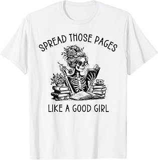 Skeleton Reading Book T-Shirt