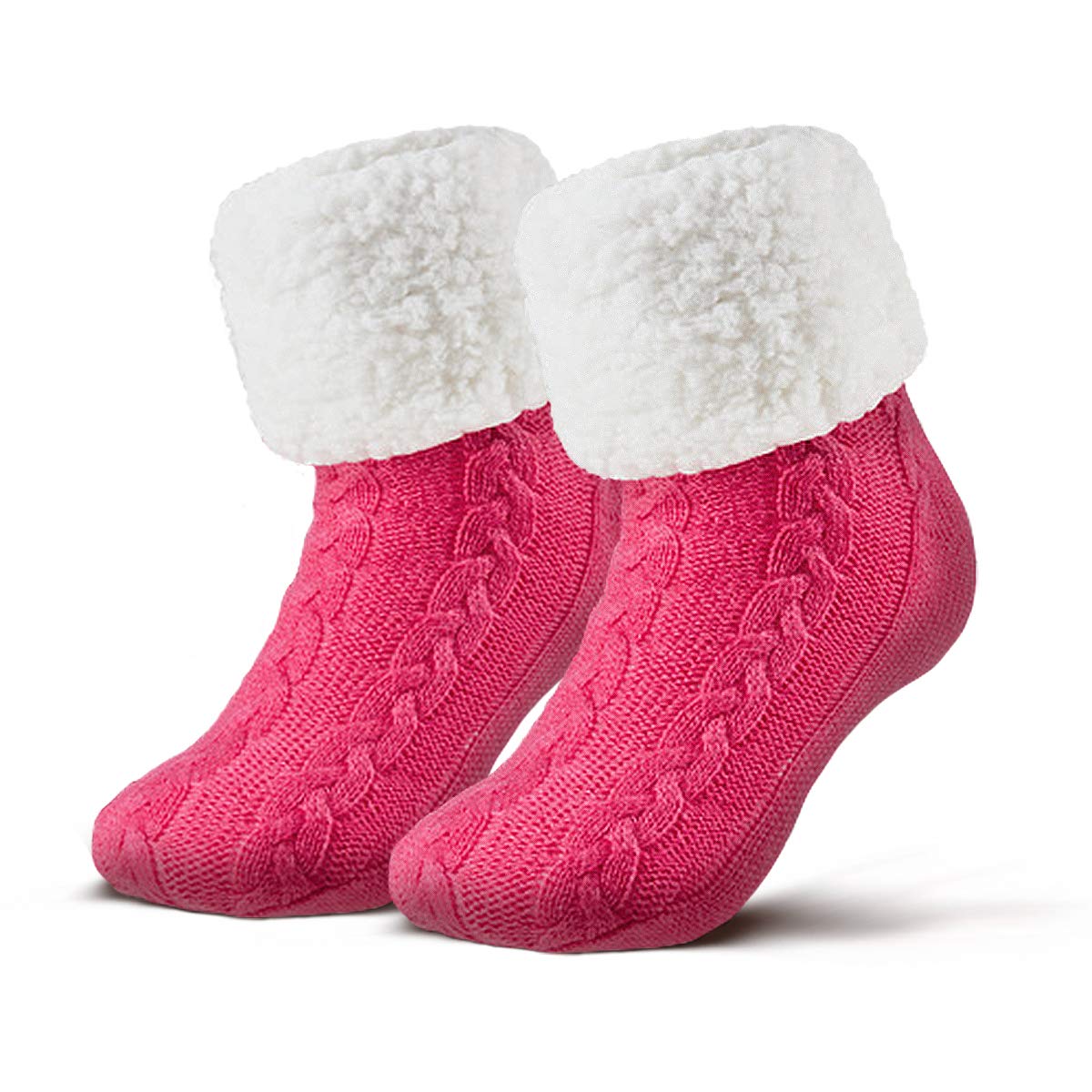 Piarini warme Damen Kuschelsocken - dicke Haussocken mit Anti Rutsch Noppen - perfekt für den Winter