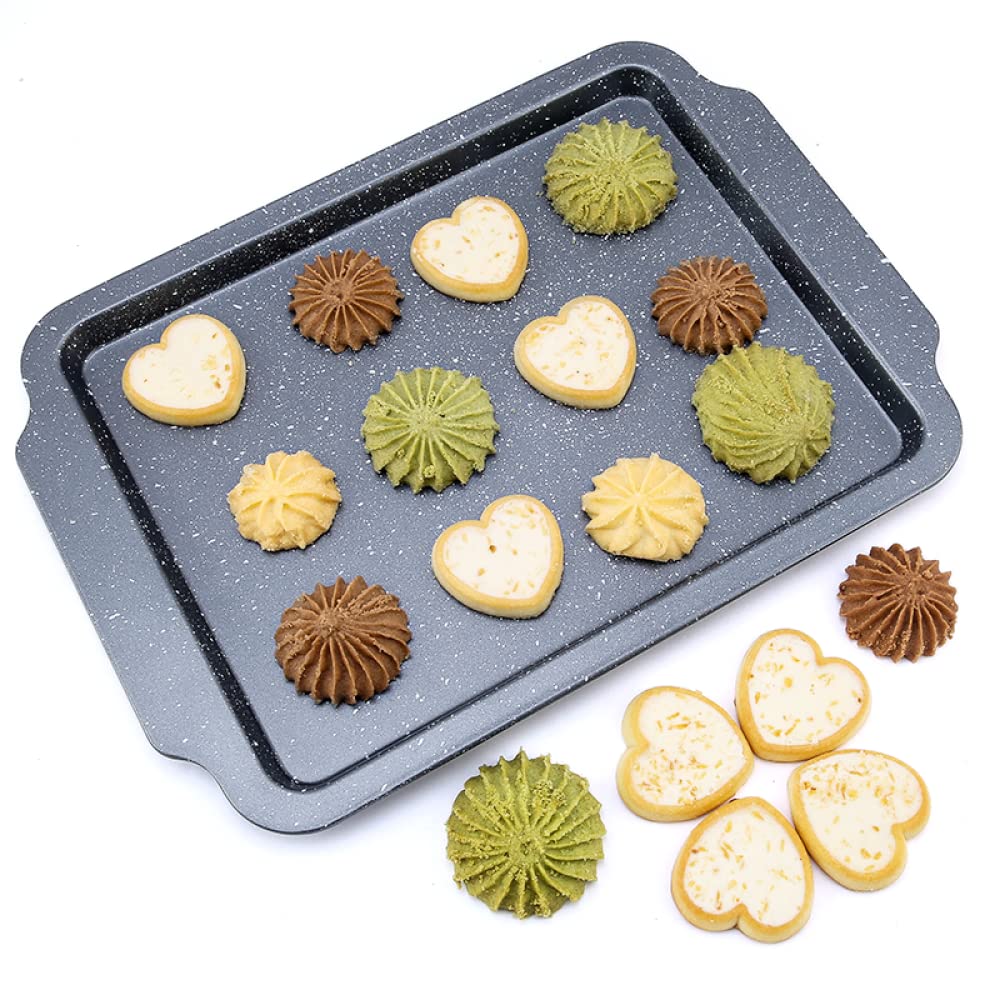 Carbon Steel Oven Tray Rectangle Cookie Sheet Baking Tray Patisserie Pan Pastry Tool Bakeware(L)