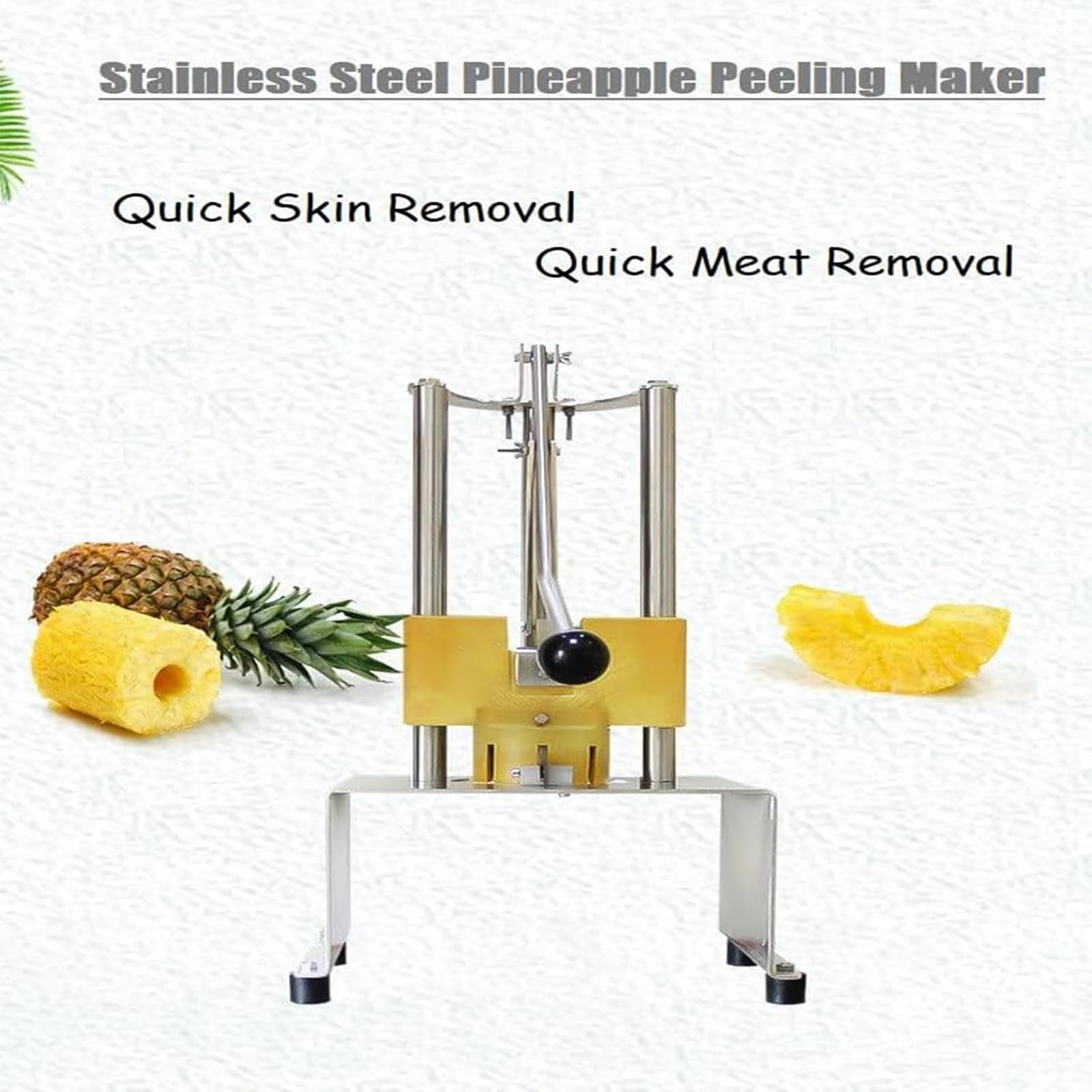 Professioneller Ananasschneider, Edelstahl, Ananas-Schälmaschine, 1000–1500 Stück/Stunde, spart Arbeit, für Obstladen