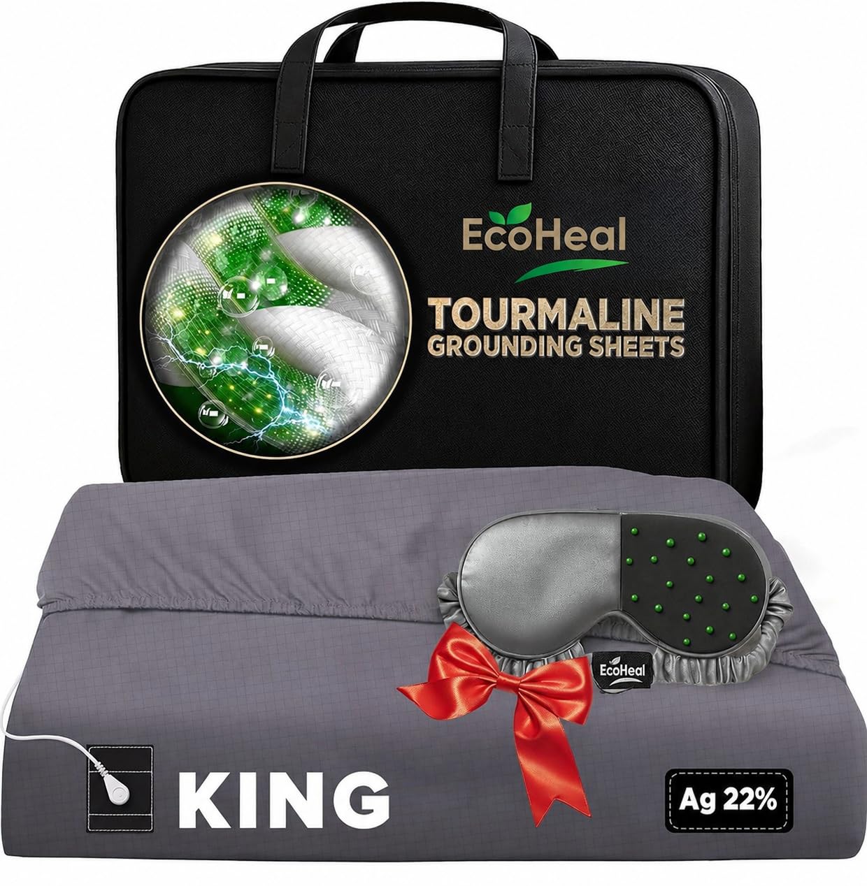 ECOHEAL Tourmaline Grounding Sheet King