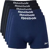 Kit 6 Cuecas Boxer Reebok Poliamida Toque Gelado Sem Costuras Dry Fit