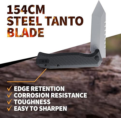 Miniatura 2 de Off-Grid Knives - Viper V2 con hoja Tanto de acero de 60.6 in, escalas Grippy G10, clip de transporte profundo izquierdo o derecho, rodamientos de