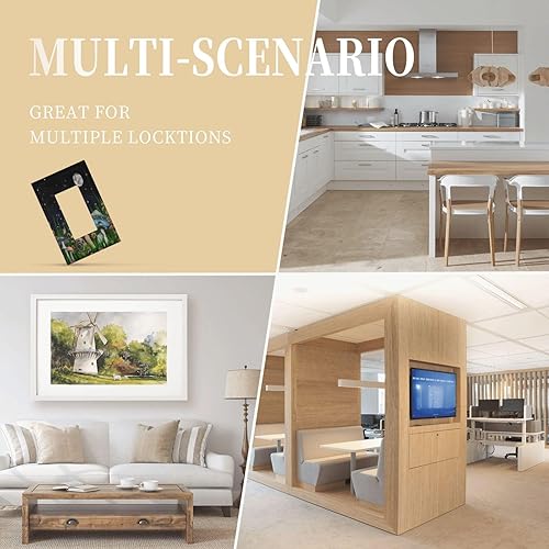 Miniatura 8 de Placa decorativa de pared con diseño de hongos, plantas, hojas, caracoles, luna, luz de luna, bosque de 1 banda, placa de pared decorativa GFCI para