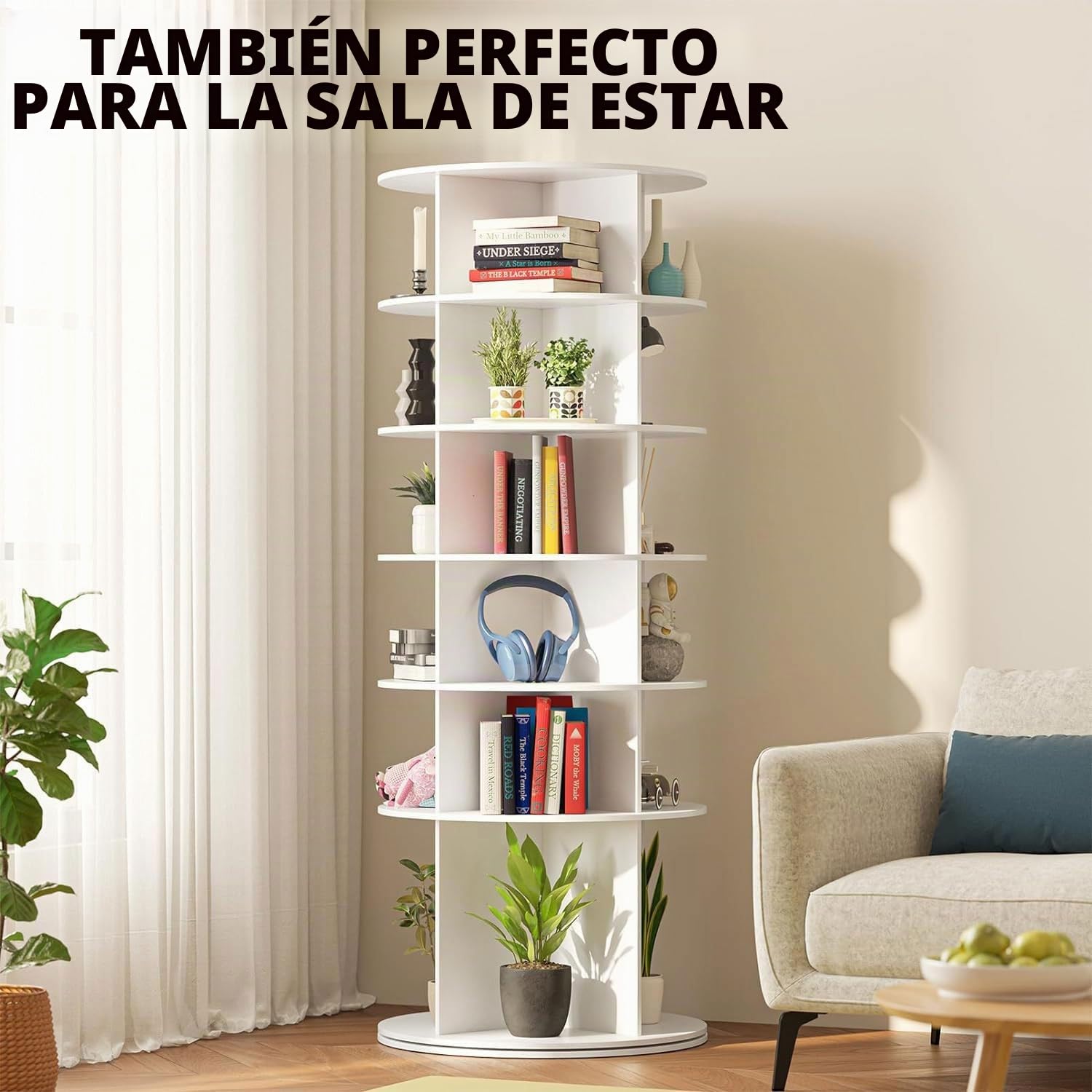 Zapatero Giratorio 360 Redondo, Organizador Giratorio Zapatos Bolsos, 7 Niveles 360 Carrusel Estantería de Almacenamiento de Plástico para Armario Esquinero de Baño Armario Dormitorio Entrada