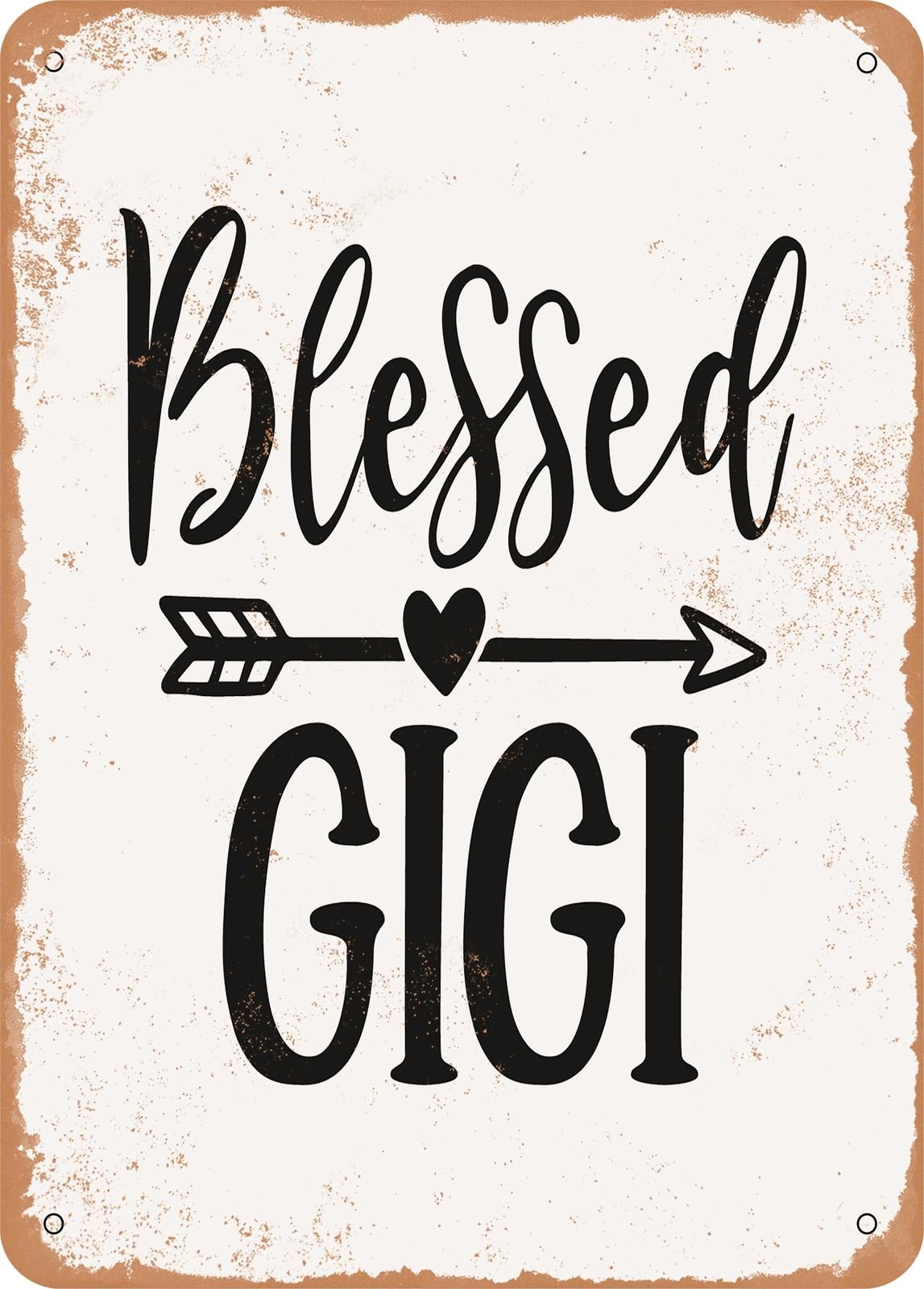 Miaomansenstore Metal Sign - Blessed Gigi - 3 - Vintage Rusty Look Home Decor