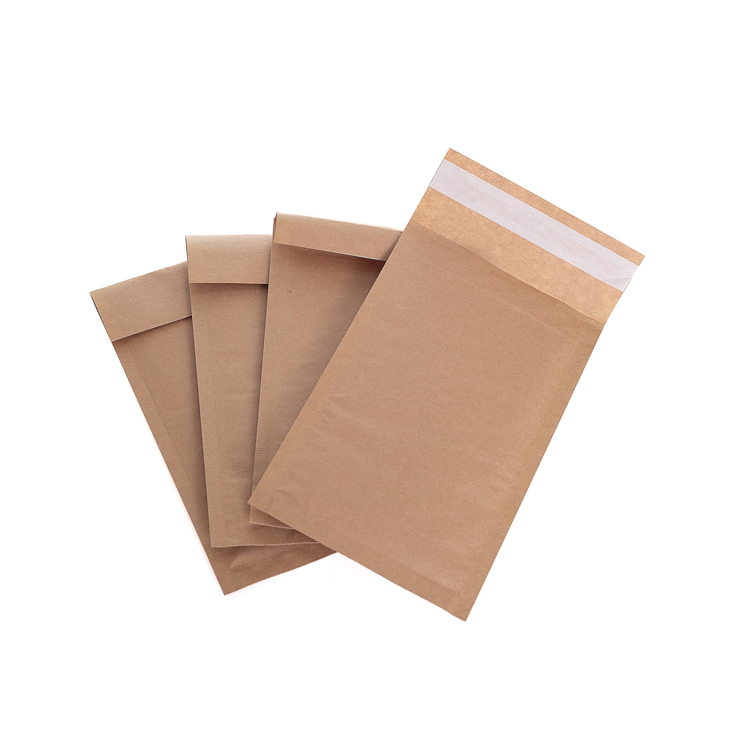 Jeco - Lot de 200 enveloppes à bulles d'air taille A/1 int.100 x 165 mm pochettes kraft marron matelassées d'expédition PRO