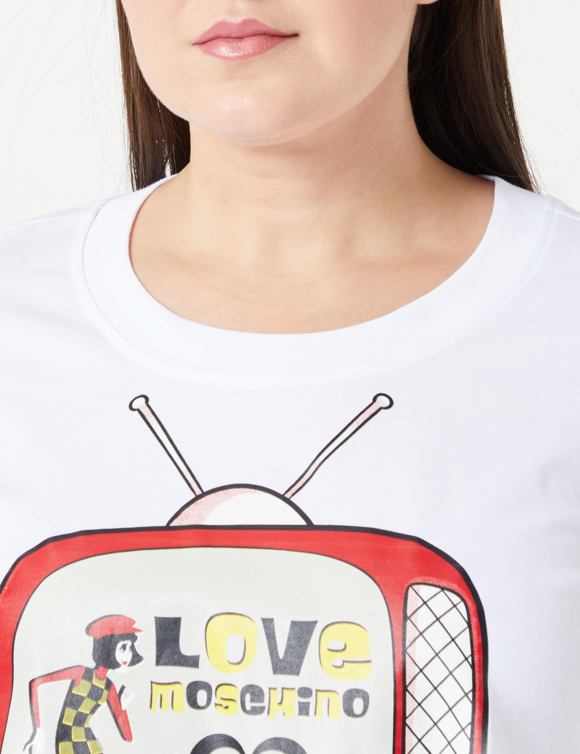 Love Moschino Camiseta de Manga Corta con Forma Mujer
