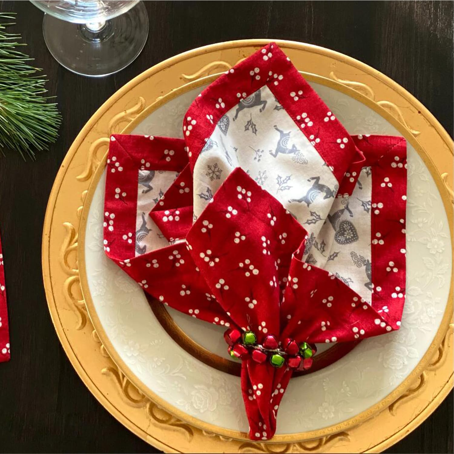 Serviettenringe für Weihnachten, 8 Stück, für Esstisch, Dekoration, Urlaub, Party, Zuhause