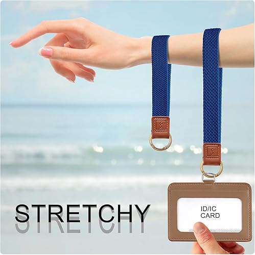 Miniatura 3 de Llavero elástico, bonito llavero de pulsera, cordón de muñeca tejido mejorado para llaves, llaveros para mujeres y hombres, llaves de automóvil,