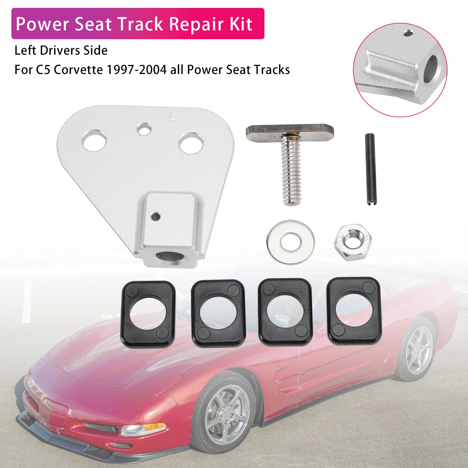 Power Seat Track Repair Kit Left Drivers Side für Chevy Corvette C5 1997-2004