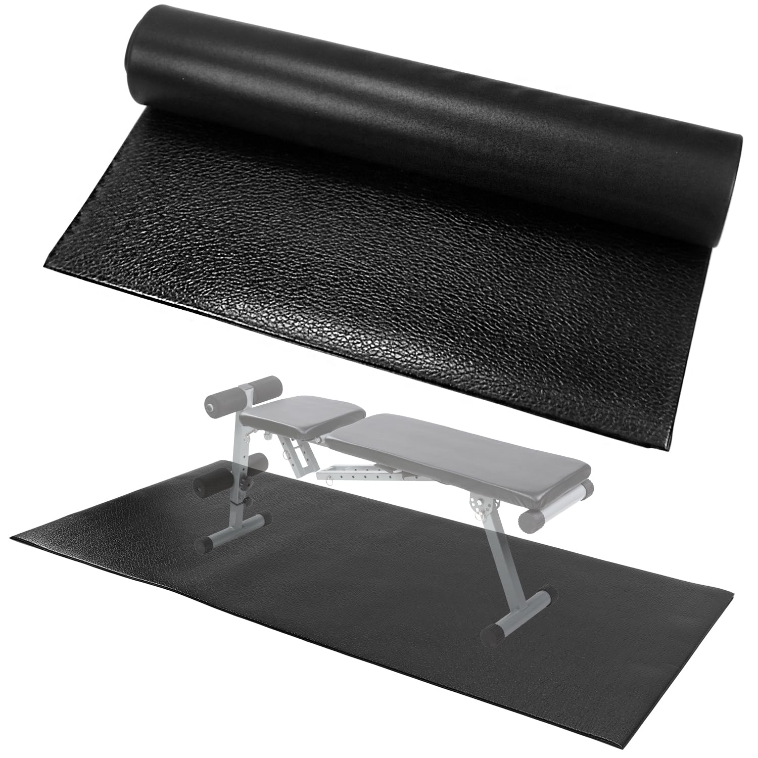Tapis Pour Tapis De Course Tapis De Protection De Sol 6 Mm PVC - 150x80 Cm - Pour équipements De Fitness, Amortissement Tapis Protection Sol Fitness