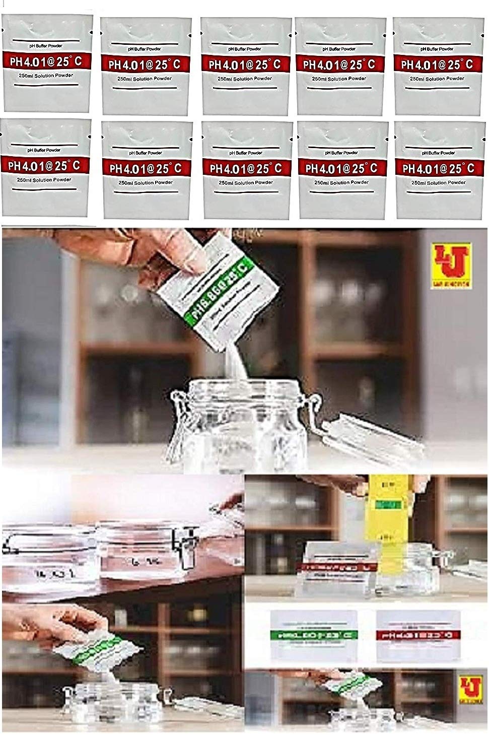 Lab Junction pH Sachet pH Buffer,pH Buffer Powder for pH Meter, 10 No.?s 4.00 pH @ 25 ?C to Standardize/Calibration of pH Tester/pH Meter as per Quality Standards (B084ML11SJ) Amazon Price History, Amazon Price Tracker