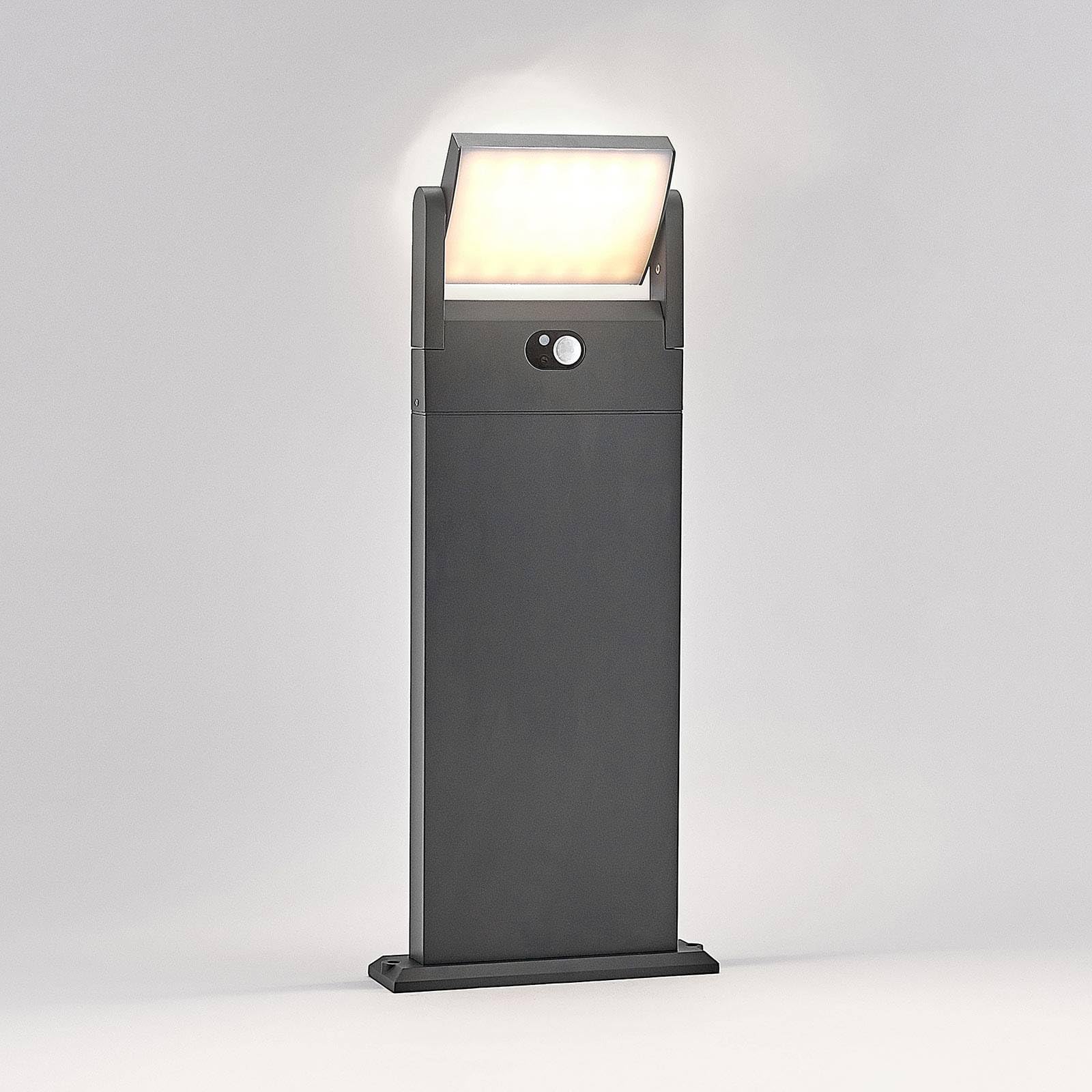 Lindby lampa solarna LED 'Novalie' z czujnik ruchu, styl nowoczesny, kolor aluminiowy, szary, cynkowy, aluminium, IP54