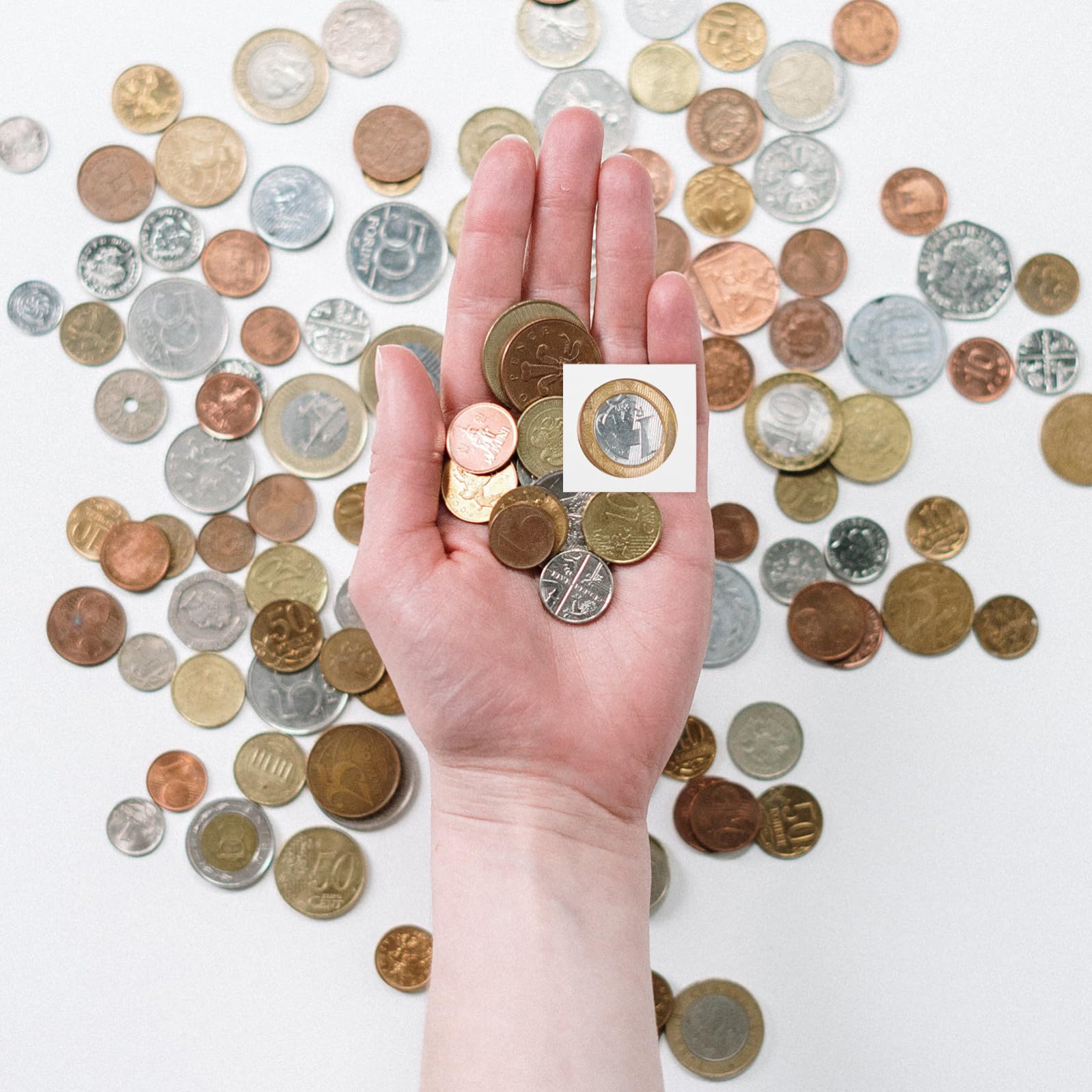FOMIYES Organizador de Monedas 400 Clips en Estuche Transparente, Protector Profesional para Monedas de Colección, Adecuado para Almacenaje Seguro en Hogar y Exposiciones