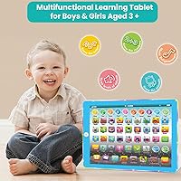 Vista 5 de Wenbeier Tableta de aprendizaje para niños con ABC Word Canción número de música electrónica interactiva juguete educativo ABC aprendizaje