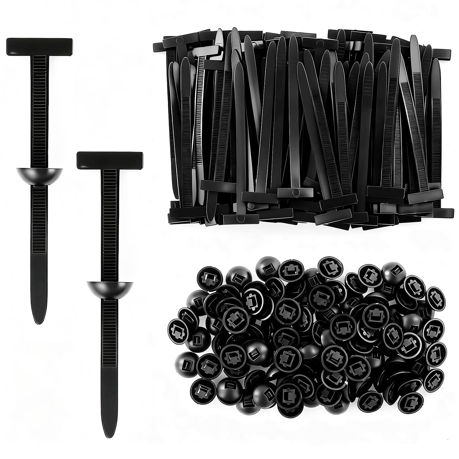 110 fascette stringicavo in nylon universale per riparazione auto, multiuso, per riparazioni quotidiane, fissaggio rapido per auto, casa, macchinari