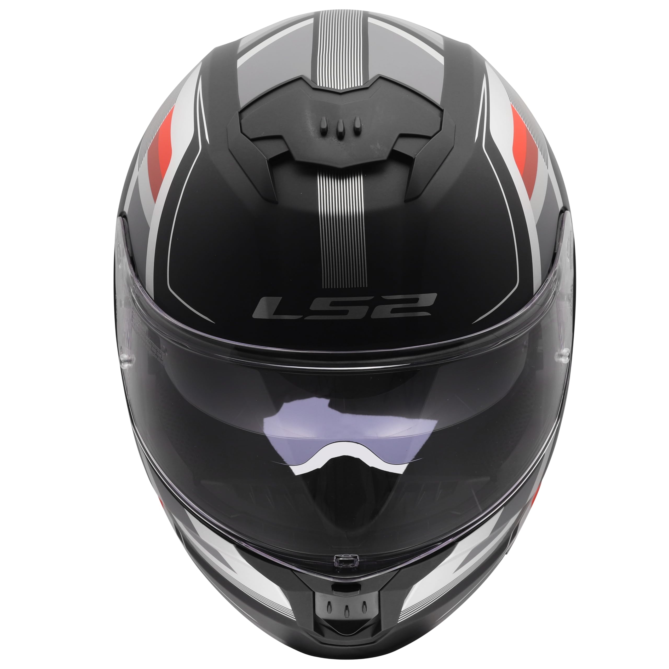 LS2 Helmet Casco Integral KPA FF808 Stream II Vintage Negro Rojo y Plata 22.06 (L 59/60)