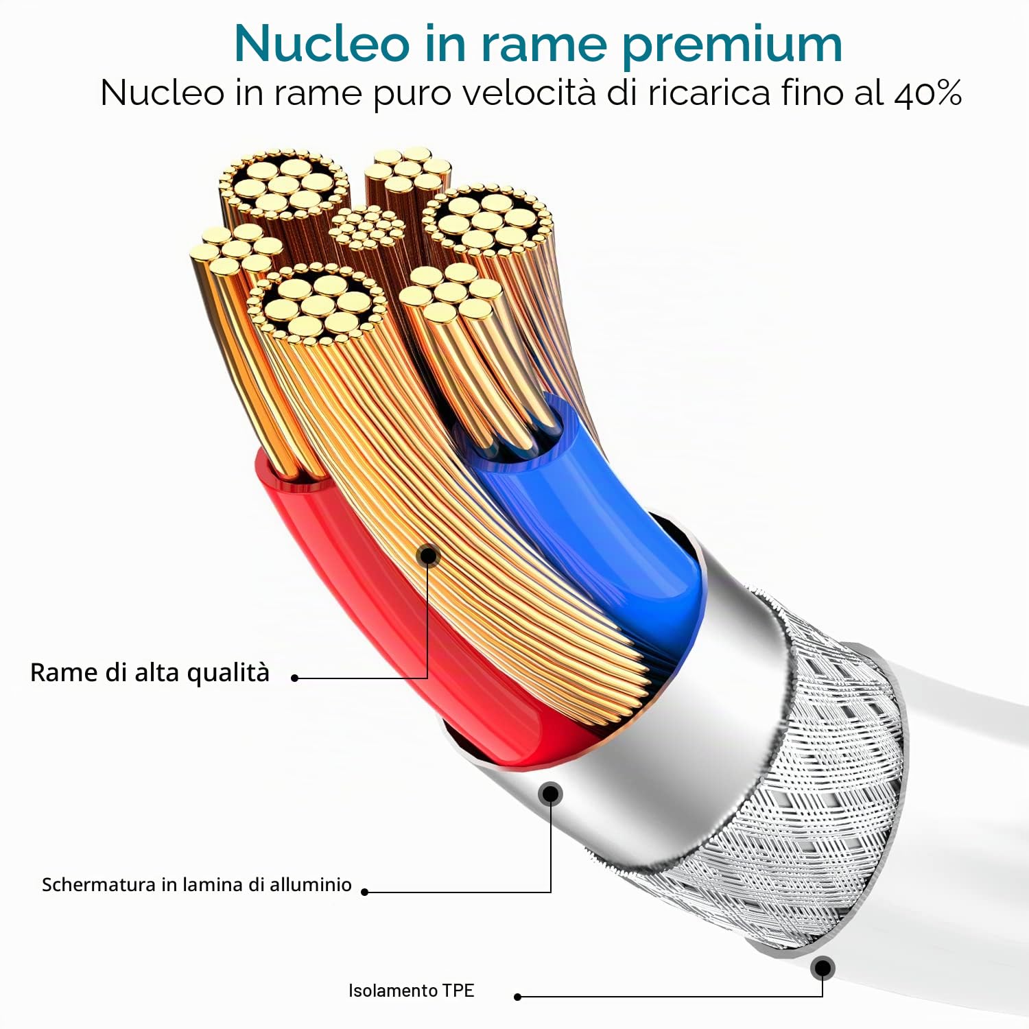 Cavo Lightning iPhone MFi Certificato 1M 2Pezzi, Carica Rapida per iPhone 14 13 12 11 Pro Max/Mini/XS/8/7/6 Plus/SE/iPad