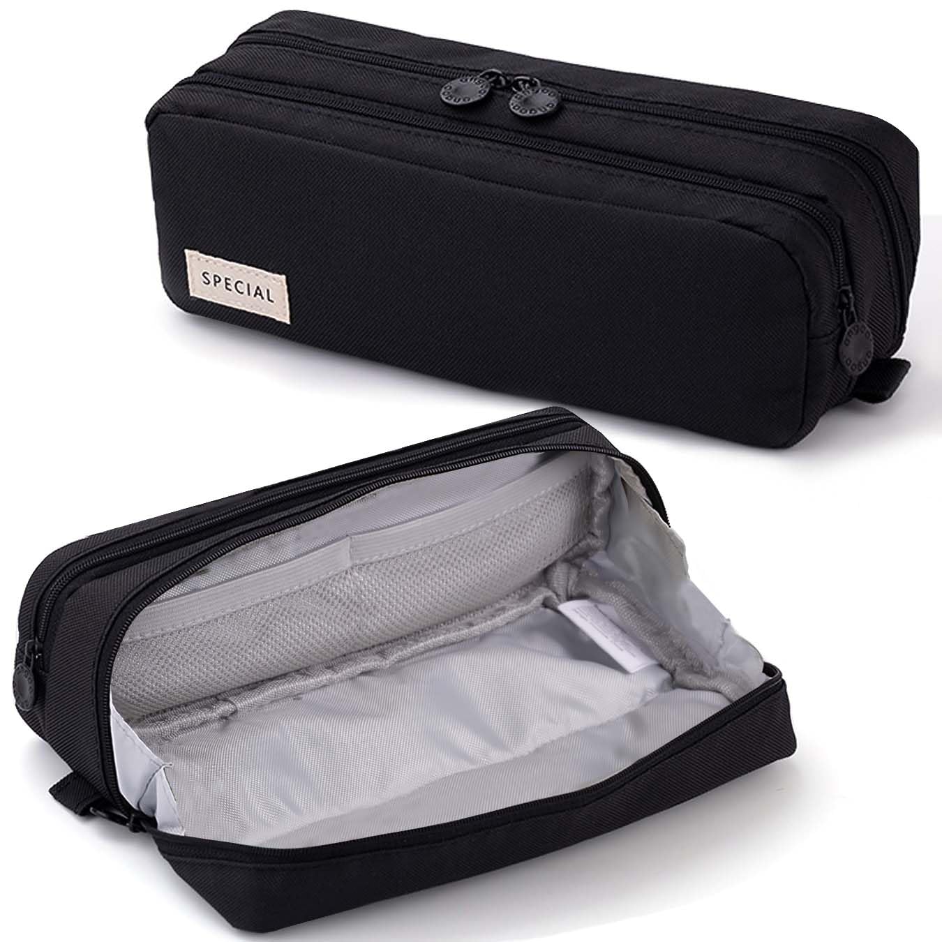 KORSEEN Pencil Pen Case Large Capacity Pencil Pouches Bag with Extendable Big Compartments