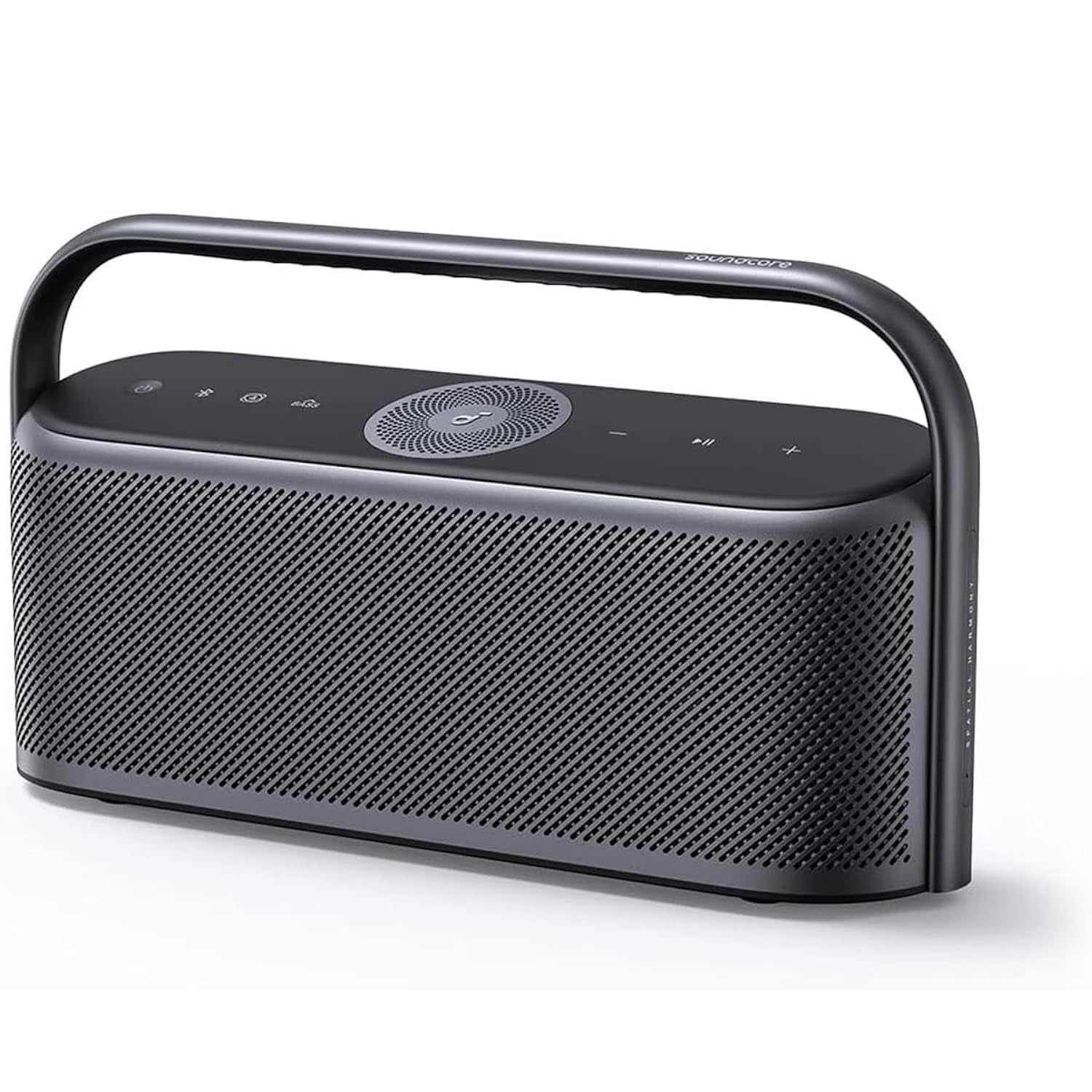 Soundcore Motion X600 głośnik Bluetooth z Hi-Res Spatial Audio, moc 50 W, przestrzenny dźwięk, wodoodporność IPX7, 12 h odtwarzania, Pro EQ, uchwyt do przenoszenia, wejście AUX-IN (czarny)