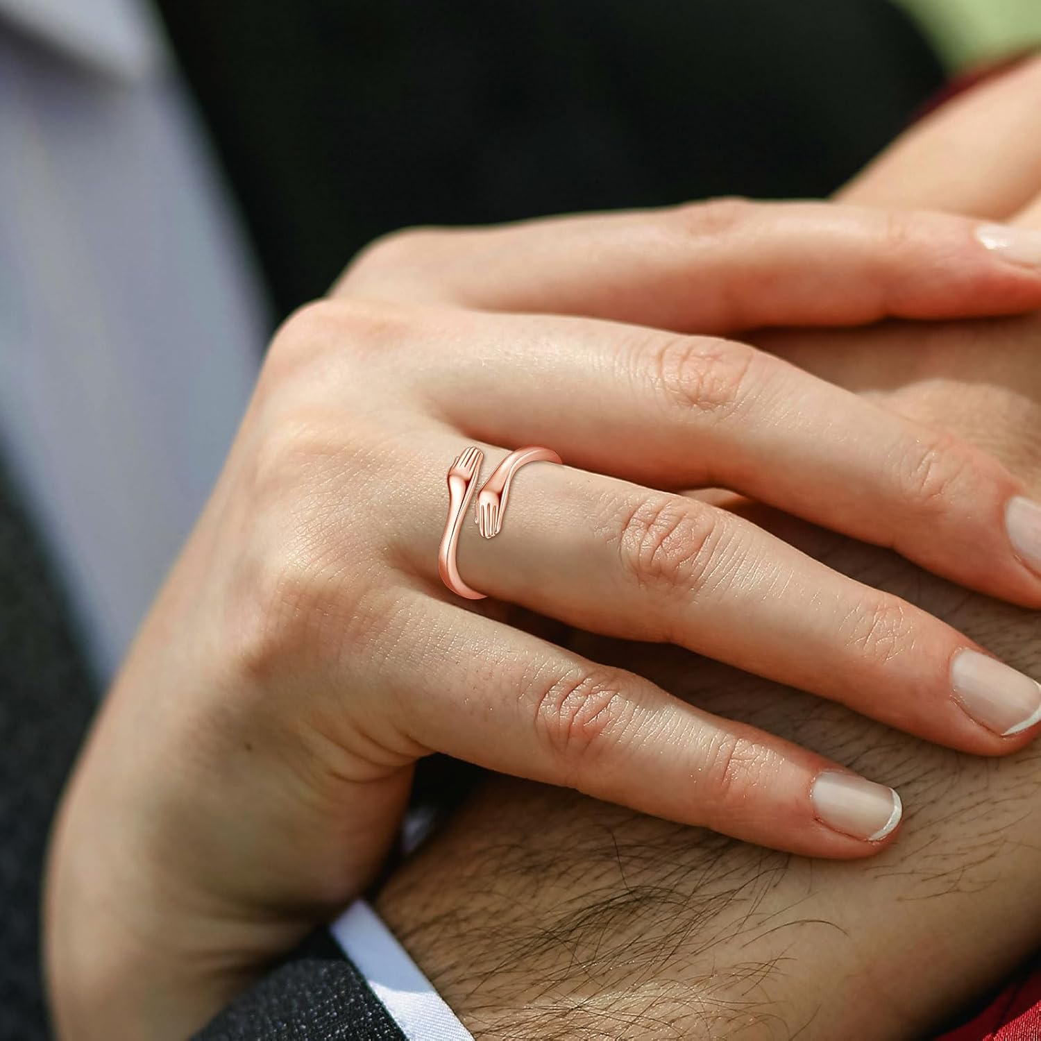 INFUSEU Cute Rose Gold Rings for Women Girls, Love Gifts for Her - Image 9