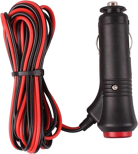 Adaptador de cable de enchufe de encendedor de cigarrillos universal para motocicleta, camión, automóvil, encendedor macho con botón de interruptor
