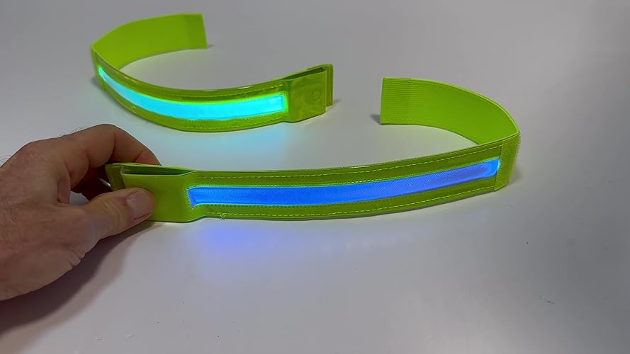 Ainiv LED Armband 2er Set Aufladbar - Reflektierende Sicherheitsarmbänder Für Sport
