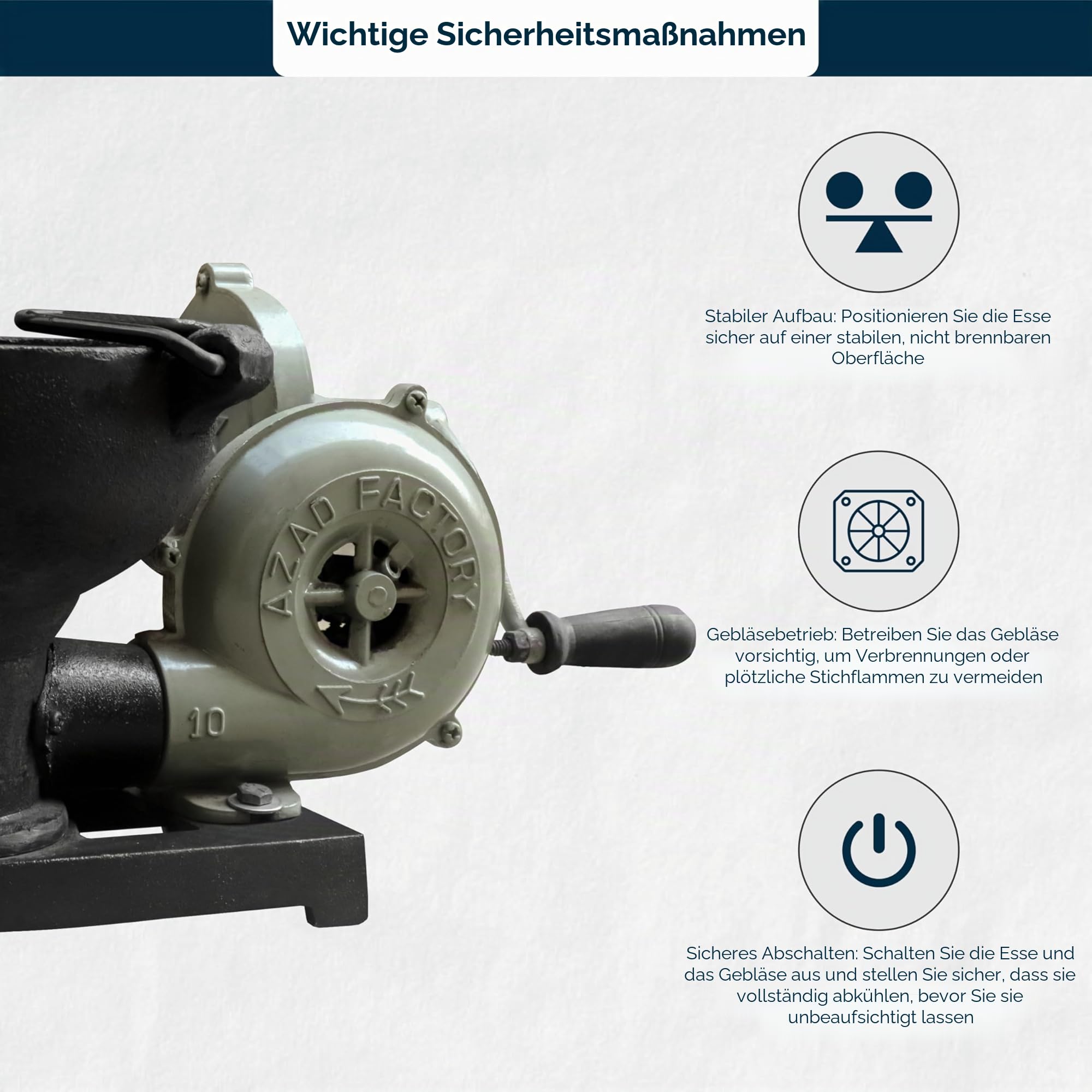 Simond Store Schmiedeschmiede mit Handgebläse für Messerherstellung, Schmiedewerkzeuge, Ausrüstung, Kohleschmiedeofen im Vintage-Stil mit Pedalgriff