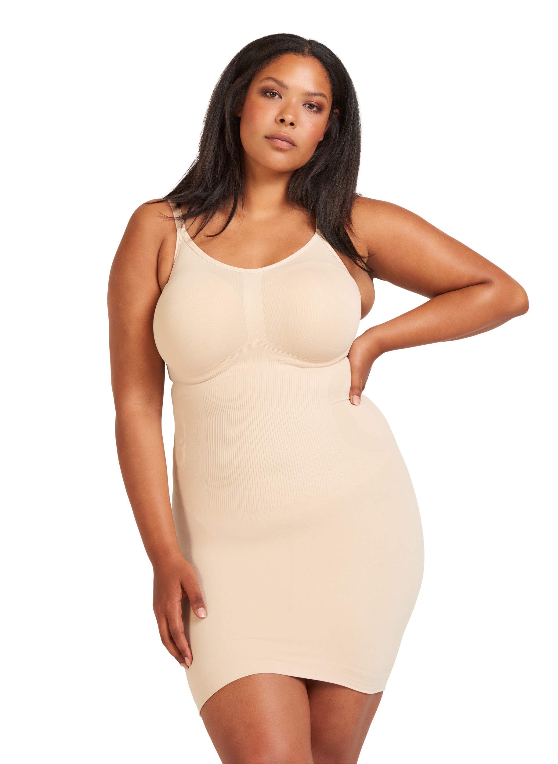 Zizzi Damen Große Größen Shaping Kleid Bodyforming Unterhemd Shapewear Gr Gr L/XL Nude