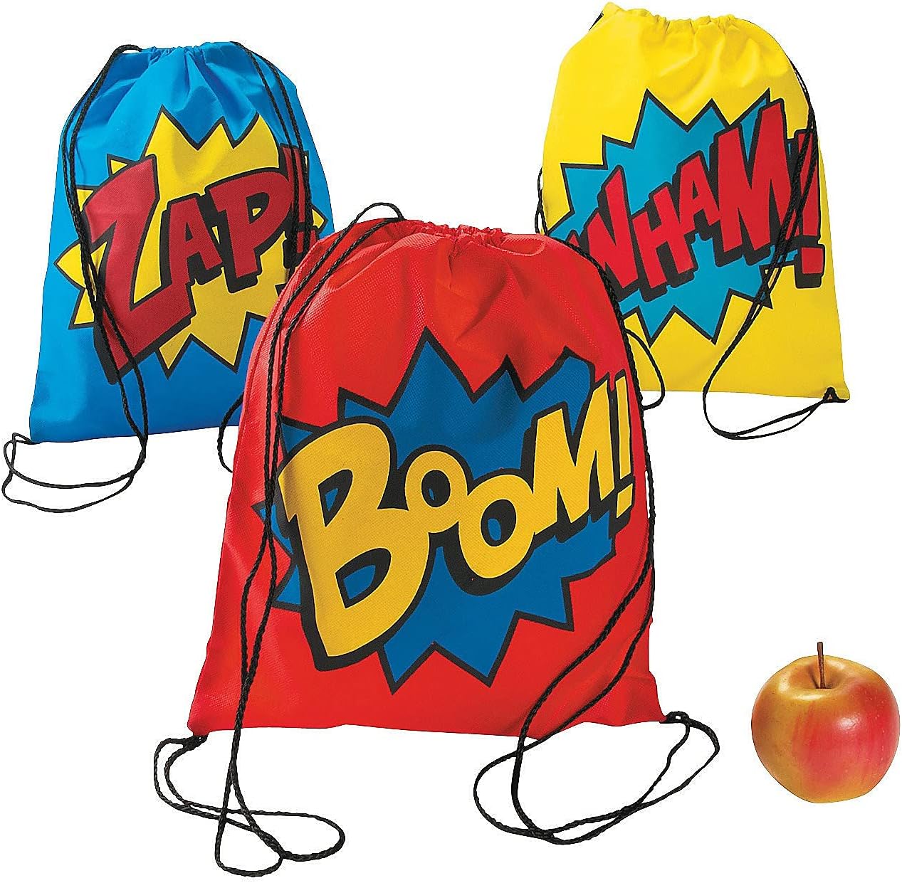 Fun Express Kids' Drawstring, Multicolor, 12" x 15"